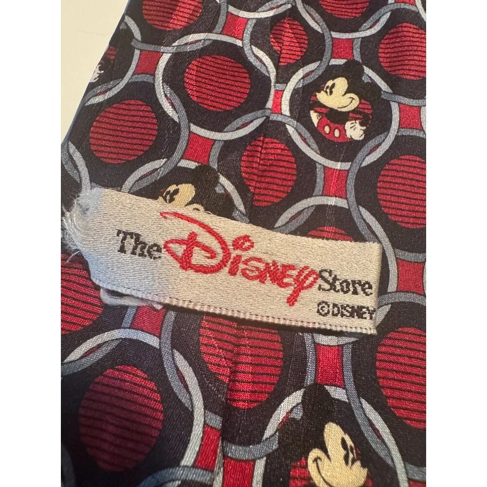 Rare Vintage Disney Mickey Mouse Silk Tie‎ – Made in Korea – 100% Silk